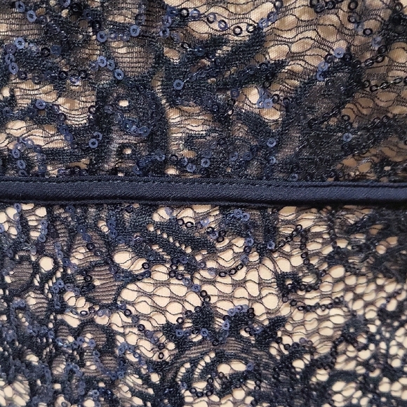 Night Way Collections Navy Lace Gown - Picture 3 of 10